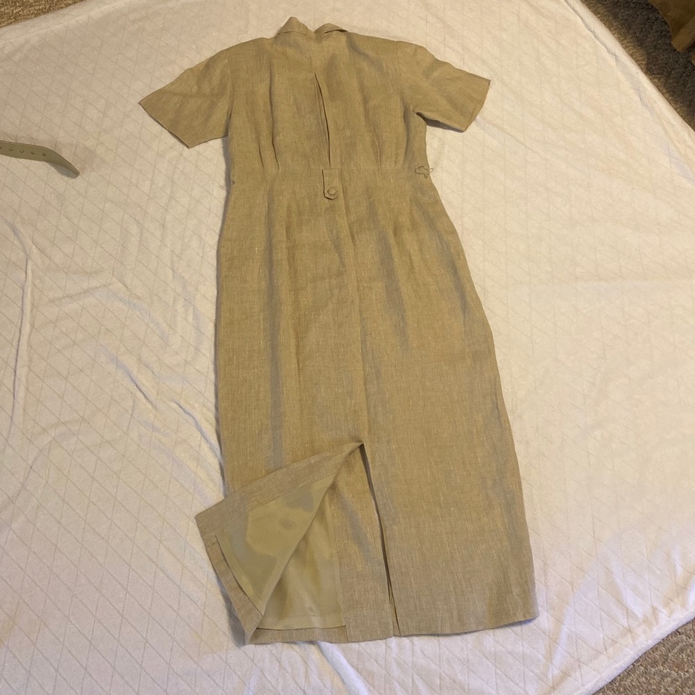 Vintage Irish linen midi dress - Picture 6 of 8